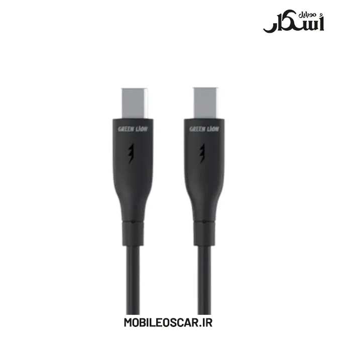 کابل شارژ تایپ سی به تایپ سی گرین لاین 30 سانتی متری (60 وات)