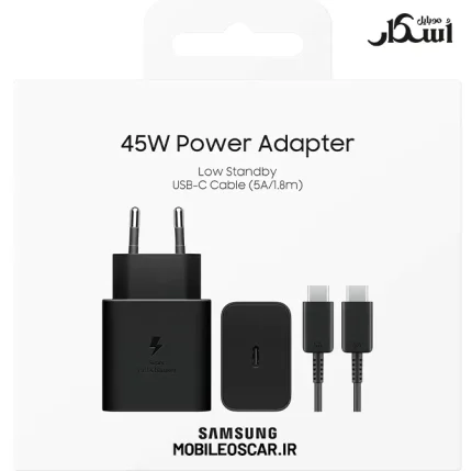 شارژر 45 وات سامسونگ اصلی با کابل 1.8 متری مدل EP-T4511