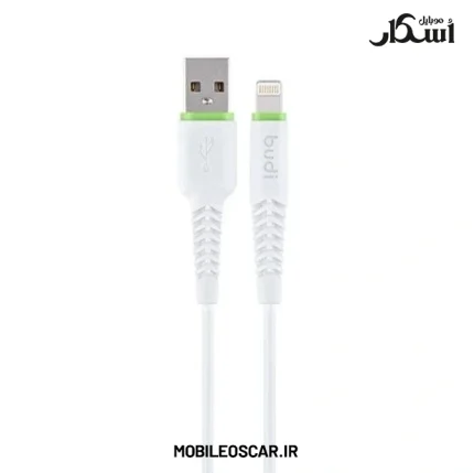 کابل شارژ لایتنینگ بودی (Budi 158L) طول 1 متر