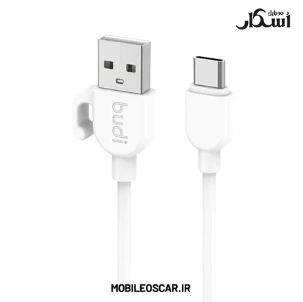 کابل شارژ تایپ سی بودی (budi) مدل DC227T10W گیره‌دار